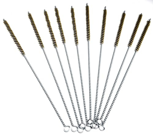 Kit de cepillo de tubo Chiloskit, herramienta de limpieza de cepillo de tubo de alambre de latón, limpieza de cerdas de mango largo, 6 mm/10 mm