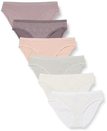 Amazon Essentials Women's Cotton Stretch Bikini Panty Underwear, -Ditsy Dots, Medium