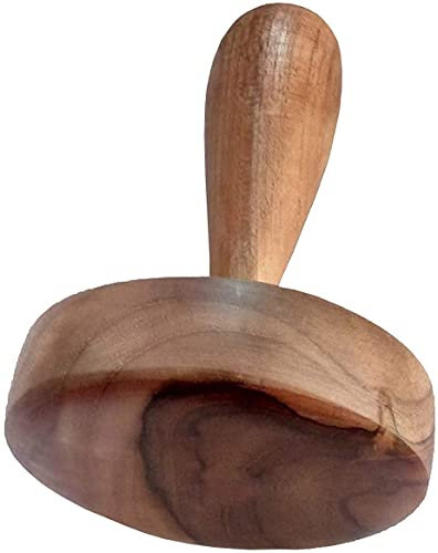 SAMRIDHI Creation Wooden Hand Masher (Dal/Lassi Ghotni)/Wooden Handmade Non-Stick Potato/Vegetable/Pav Bhaji Masher (Brown)
