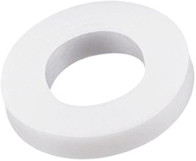sourcing map PTFE Flat Washers 12mm OD 6mm ID 2mm Thick Flange Gasket, White Pack of 25