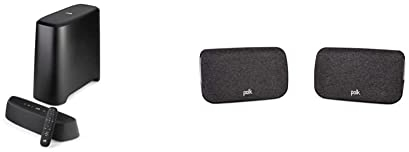 Polk Audio MagniFi Mini AX 5.1 Surround System, kompakte Heimkino Soundbar mit Dolby Atmos, kabellosem Subwoofer und Wireless Surround Lautsprechern