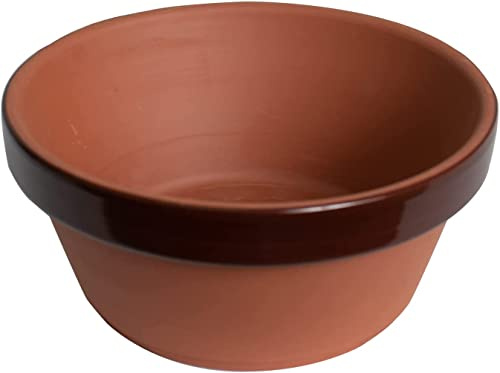 Meliflor Pot de pré-bonsaï diamètre 14,5 cm et 6,6 cm de Hauteur (2 unités) Fabriqué en Espagne artisanalement de Style Japonais avec Terre Cuite Non émaillée. Haut Drainage