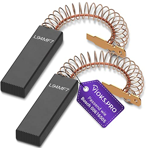 Vioks.pro 2 x Carbon Brushes Washing Machine 4.8 mm AMP Replacement for Carbon Brushes Bosch 00616505 - Motor Carbon Bosch Washing Machine Siemens Washing Machine