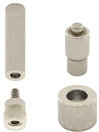 Jersey Druckknopf-Werkzeug, 17mm - Metall-Druckknöpfe ohne Nähen, mit Einschlagstempel und auswechselbarem Werkzeug, ganz ohne Druckknopfzange