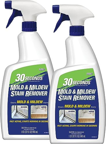 30 SECONDS Mold & Mildew Stain Remover Spray- Indoor & Outdoor Use - 2 Pack (2)