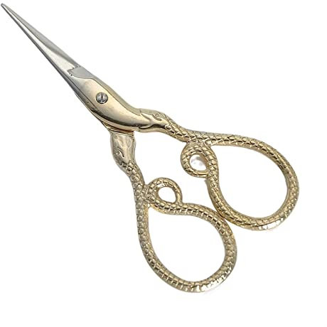 ZzzaNa jd Bastelschere, goldene Retro-Schere, Nähwerkzeuge, Bastelschere aus Edelstahl for Nähen, Kreuzstichschere, Garn Schere (Color : Gold)