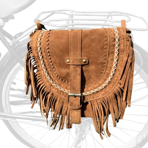 TentHome Retro Gepäckträgertasche Leder PU Fahrradtasche Fahrradträger Tasche Aktentasche Bürotasche Rücksitztasche Fahrrad Motorrad Werkzeugtasche Braun (Braun 2)