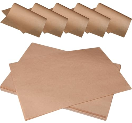 ABOOFAN 100pcs Greaseproof Paper Sheets for Food Baking Paper Burger Unbleached Parchment Sheets for Baking, Cooking, Grilling, Air Fryer