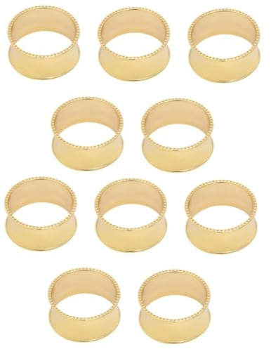 ABOOFAN 10 STK Serviettenringe Aus Edelstahl Hochzeitsdekoration Serviettenring Serviettenringe Esstischdekoration Stoffring Hochzeit Tischtuch Ring Rostfreier Stahl Metall