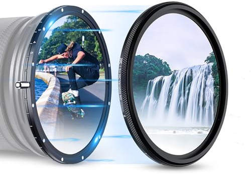 JJC 62mm True Color ND Variable ND2.5-ND1000 10-Stop Filters, No X-Cross | ND2.5-ND32 Neutral Density Adjustable Fader w ND32 Fixed Filter for FUJI XF 23mm f1.4 Nikon Z 35mm f1.8 Olym. ED 12-40mm f2.8