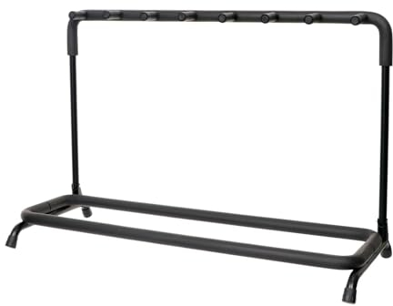 Buhelyc Faltbares Gitarrenständer, Multi-Kopf-Gitarrenständer, für Akustik, E-Gitarre, Bassgitarre, Robust, Langlebig, Platz Sparen, Geschenk, Gitarrenzubehör, für 7 Gitarren