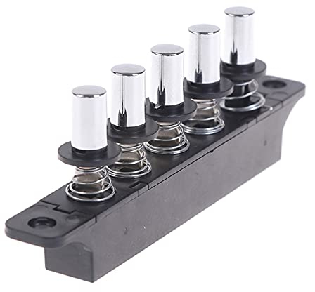 KOINEN Toggle switch,switches,1pcs Five-Position Plug-in Button Switch for Range Hood Five-Position Silver Switch Switch