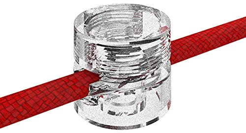 ZOHAR 8 pz Decentratore da Soffitto per Cavi Elettrici, [TRASPARENTE, ABS] Decentratore a Soffitto, Decentratore Lampadario, Gancio da Parete, Decentratore Cavo Elettrico, Fermacavo