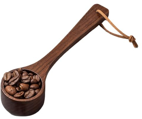 Cuchara de café de madera, cucharada de madera - Cuchara de especias de azúcar y sal | Cuchara de granos de café Cuchara de cocina para palas, medir y servir para café, té