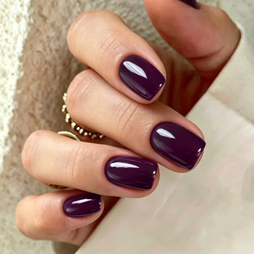 JMEOWIO Autocollant Ongles Gel UV Violet Foncé Gel Nail Art Stickers Semi-durci Stickers Ongle Deco Ongle Design Manucure