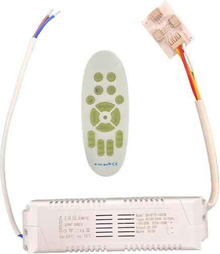 LED Trafo LED Transformator 230V auf 24V LED Treiber Netzteil, kein LED-Flimmern, kein Transformator-Rauschen, LED Niedervolttrafo (SH-RF72-108CW-140CM)