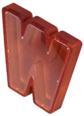 MagiDeal Alphabet-Sparschwein-Spardose-Etui zum Selbermachen, Basteln, Statue, Buchstabe, Spardose, Holz-Spardose für den Schreibtisch, Urlaub, Arbeitsplatte, W