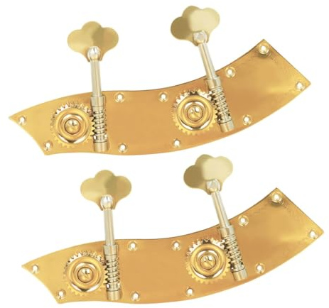 COOPHYA 2stücke Doppelbassist Tuning Pegs Aus Kupferlegierung Goldene Stimmknöpfe Für Präzise Stimm Und Klangfixierung Installieren Und Langlebig Für Professionelle Musiker