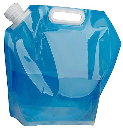 CORHAD Faltbarer Trinkwasserbehälter Mit Schraubverschluss Und Tragegriff Blauer Pe Wasserbeutel Für Camping Picknick Wandern Leicht Tragbar Temperaturbeständig c