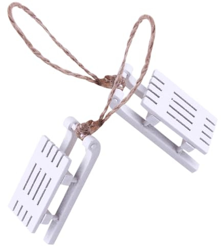 Cabilock 2stücke Holzschlitten Anhänger Weihnachtsdeko Hängend Leichte Mini Holzornamente Weihnachtsbaumdeko Traditionelle Festliche Geschenke Für Familie Und Freunde