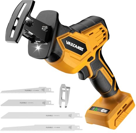 Cordless Reciprocating Saw for Dewalt Battery, 3 Variable Speed 0-3500 Brushless Motor, Tool-free Blade Change, 4 Saw Blade Potable Recipro kit for Wood/Metal/PVC Cuts - Tool Only