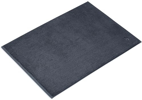 herzbach home Premium Badvorleger PURA | 50 x 70 cm | 100% Baumwolle | Extra weich | Badteppich | Farbe: Anthrazit