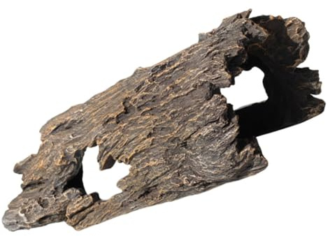 IMIKEYA Décor Aquarium en Résine Tronc d'arbre Artificiel Compact et Résistant à l'usure, Décoration Essentielle pour Bassin et Cachette Poissons Koi