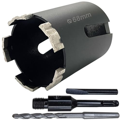 AGT Kernbohrer: Diamant-Dosensenker mit M16-Gewinde, 80mm Nutzlänge, 68 mm Ø (Beton Bohrwerkzeuge, Bohrmaschine-Zubehör, Bohrer)