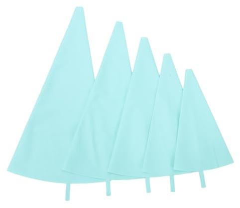 Healifty 5 Pezzi Sacchetti da in Silicone Riutilizzabili Resistenti al Calore Elastici e Confortevoli per Decorazione Torte Biscotti e Cupcake con Uniforme e Uso Creativo