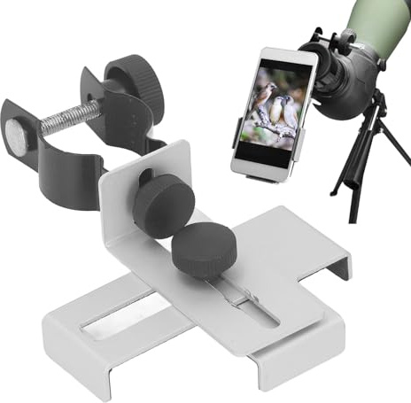 TARSHYRY Telescope Phone Adapter Universal Cellphone Telescope Mount Smartphone Scope Adapter for 1.25 Inch Eyepieces Fits Most Smartphones with Adjustable Clamp for Microscope