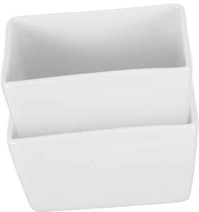 Veemoon 2 piezas Azucarero de Porcelana Rectangular Recipiente para Sobres de Azúcar Cuenco Elegante para Mesa Dulce y Cocina Estilo Rústico Organizador Resistente y Fácil de Limpiar para