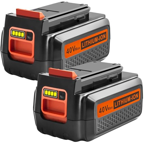 2 Pack 40V Battery for Black and Decker 3.0Ah Lithium-ion BatteryReplacement for LBX2040 LBXR36 LBXR2036 LST540 LCS1240 LBX1540 LST136W Compatible with 40 Volt Cordless String Trimmer Mower Tools