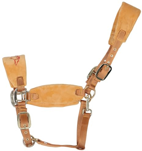 Healvian Sicherheits-Halfter und Führstrick für Pferde - Verstellbares, weich gepolstertes Halsband - Tragbares Halfter für Pferde, Training und Turniere (L)