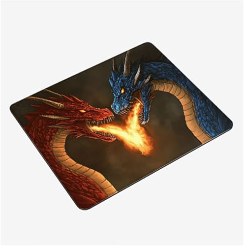 Alfombrilla Ratón Animal Mini Mousepad 40x30cm, Dragón Alfombrilla Gaming, Tapete Escritorio con Bordes Cosidos, Protector Escritorio con Base Goma Antideslizante Oficina Accesorios Gaming S0-426