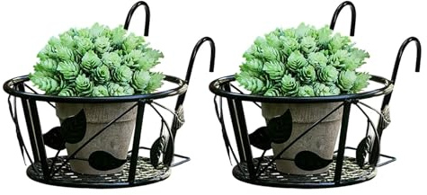 REITINGE 2 soportes de metal de alta capacidad para macetas de interior y exterior, soportes de vid de hierro para alféizar de ventana
