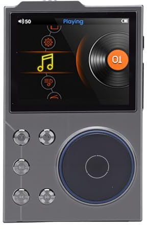 CCYLEZ Lettore MP3 Bluetooth 5.0 Ad Alta Risoluzione con Doppia Tecnologia di Decodifica e Display Intuitivo per gli Appassionati di Musica, Lettore Musicale HiFi per Casa e Viaggio