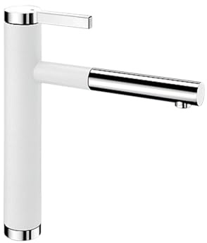 BLANCO LINEE-S | Küchenarmatur | Mit herausziehbarem Schlauch | Hochdruck | [4,6x24,8x28,1 cm] | Wasserqualität & wassersparend | Rückflussverhinderer | Keramik Kartusche