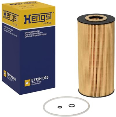 HENGST - Ölfilter E172H D35 - Öl-Filtereinsatz für KFZ | Hochwertiger Motorölfilter für KFZ mit Otto- oder Dieselmotor - Robuster Ölfilter mit hoher Schmutzaufnahmefähigkeit