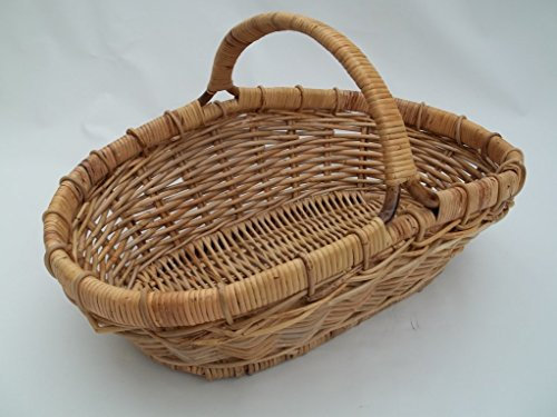 DIOVERDE Kaminkorb, Zeitungskorb, Holzkorb, Erntekorb aus Rattan