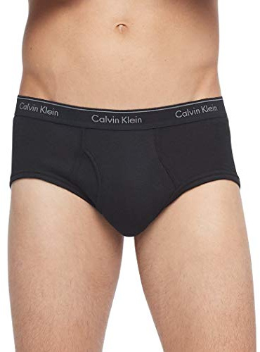Calvin Klein Men's Underwear Cotton Classics 4 Pack Briefs, Black, Large