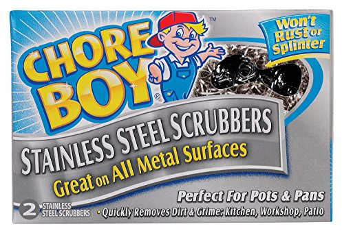CHORE BOY 2 Count Stainless Steel Scrubbers, Assorted