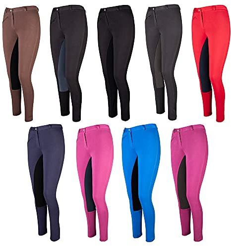 PFIFF Children's Reithose Vollbesatzhose trousers , Purple (Fuchsia Brown), 140 (EU)