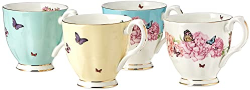 Royal Albert Miranda Kerr Mixed Patterns Vintage Mug Set of 4