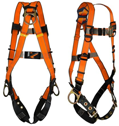 Malta Dynamics Warthog Safety Harness Fall Protection, Universal Full Body Harness with Side D-Rings & Tongue Buckle Legs, Roofing Harness for Safety and Protection - OSHA/ANSI Compliant, (XL-XXL)
