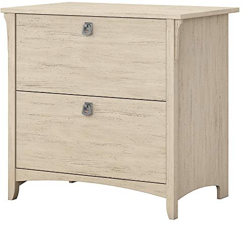 Bush Furniture Salinas arkivskåp i antik vit