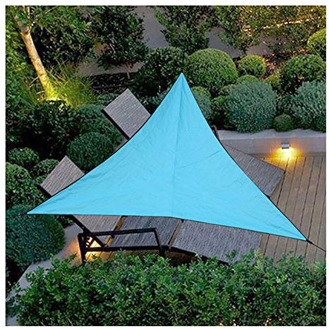 HotYou Sonnensegel Sonnenschutz Garten Balkon und Terrasse wetterbeständig Atmungsaktiv Schattenspender Dreieck rechtwinklig,Himmelblau,6 * 6 * 6 M