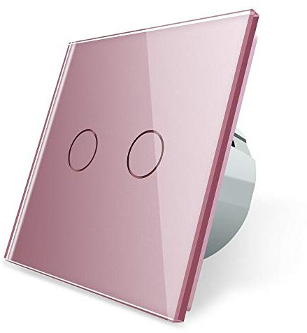Interruptor de luz LIVOLO de la serie rosa con panel táctil para habitación infantil, color rosa, multicolor, rosa, interruptor de pared, marco
