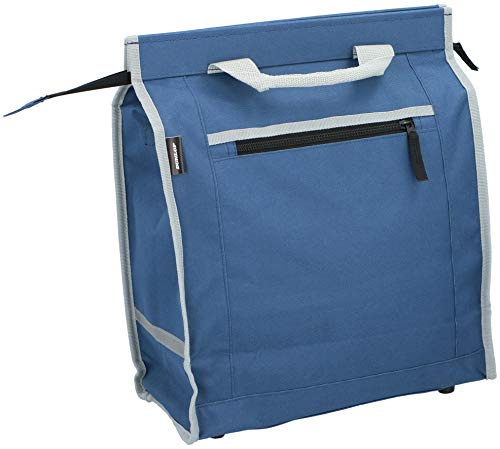 Dunlop – cykelväska – vattentät bagagehållarväska med fluorescerande ränder – 20 l och 34 x 15 x 38 cm – blå
