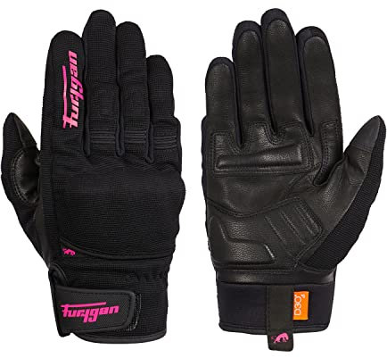 Furygan Jet D3O Lady Moto Mujer - 100% Palma de Cuero táctil - Confort - Guantes de Verano - Transpirables y Ligeros