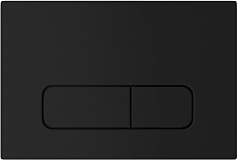 MYLAVABO Drückerplatte WC Betätigungsplatte passend für Geberit Sigma Vorwandelement für Geberit Spülkasten Sigma UP300, UP320, UP700, UP720 (Schwarz-oval, Kunststoff)